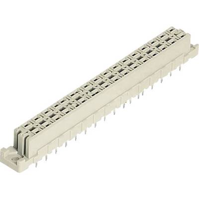 Un connettore elettrico rettangolare, beige, con più porte, è visibile, utilizzato per collegare componenti elettronici.