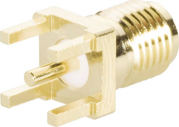 TRU COMPONENTS 1579414 Connettore SMA Presa verticale 50 Ω 1 pz.
