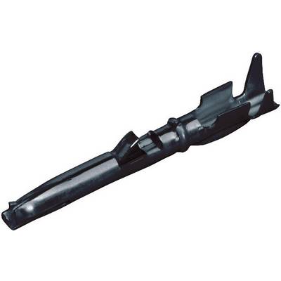 Un componente metallico nero e allungato con diverse ali e spigoli sporgenti. Appare industriale e dalla forma tecnica.