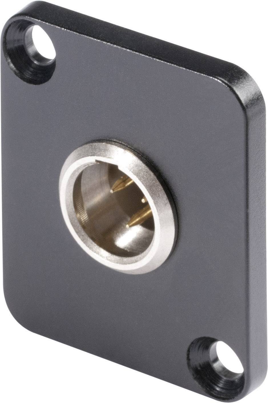 Hicon HI-XMDM3 Connettore XLR Spina a pannello contatti diritti Numero Poli (num): 3 Argento, Nero 1 pz.