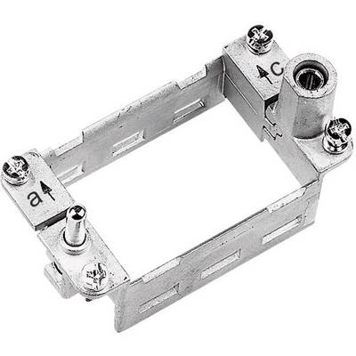 Telaio metallico con viti e contrassegni 'A' e 'C'. Utilizzato per il fissaggio di componenti o dispositivi elettronici.