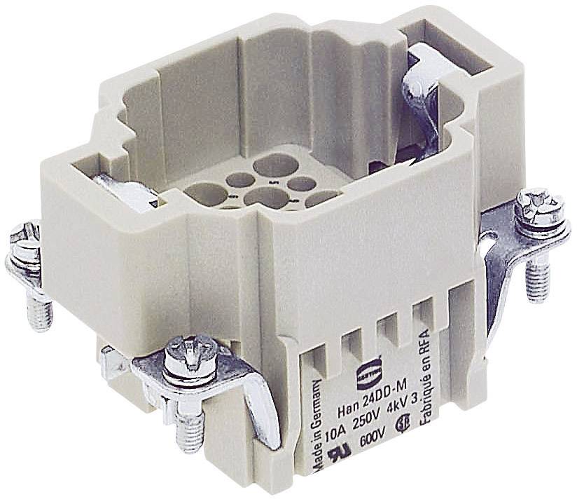 HARTING 09160243001 Inserto maschio Han® DD 24 + PE A crimpare 1 pz.