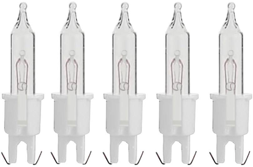 Konstsmide 2631-052 Lampadina di ricambio per catena luminosa 5 pz. Zoccolo bianco 15 V Trasparente