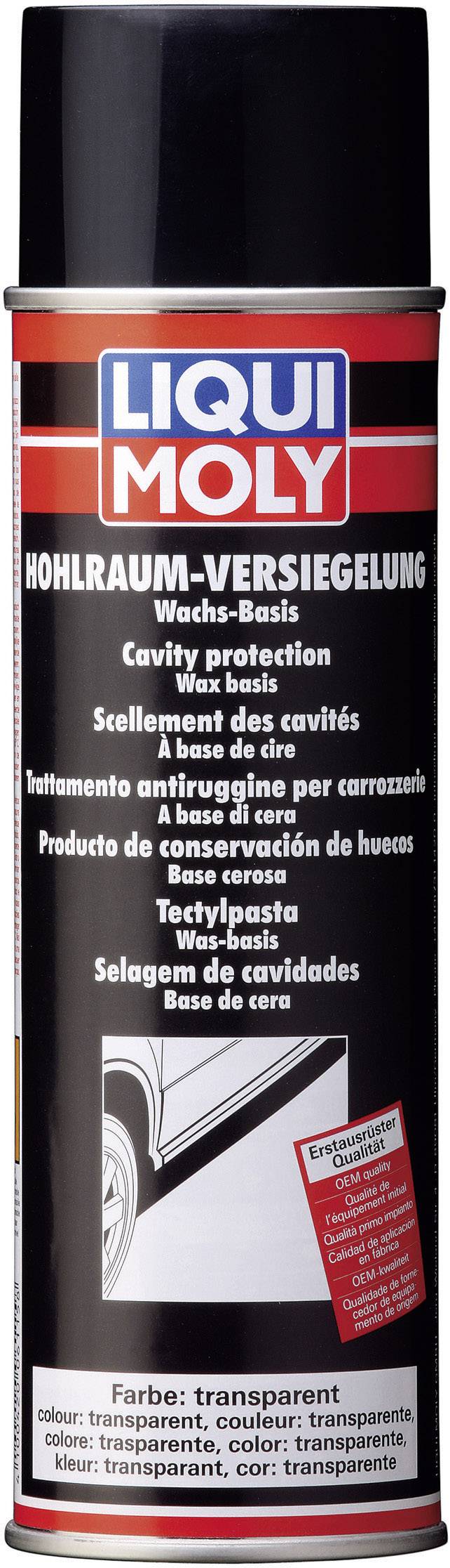 'LIQUI MOLY Sigillante per Cavità' Spray, a base di cera, per la protezione e la sigillatura delle cavità delle auto. Colore: trasparente.