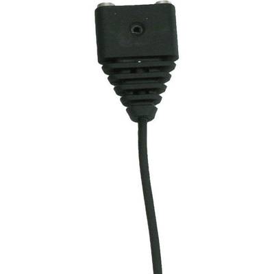 Una spina nera con impugnatura scanalata e cavo, possibilmente adatta per dispositivi audio o connessioni elettroniche.