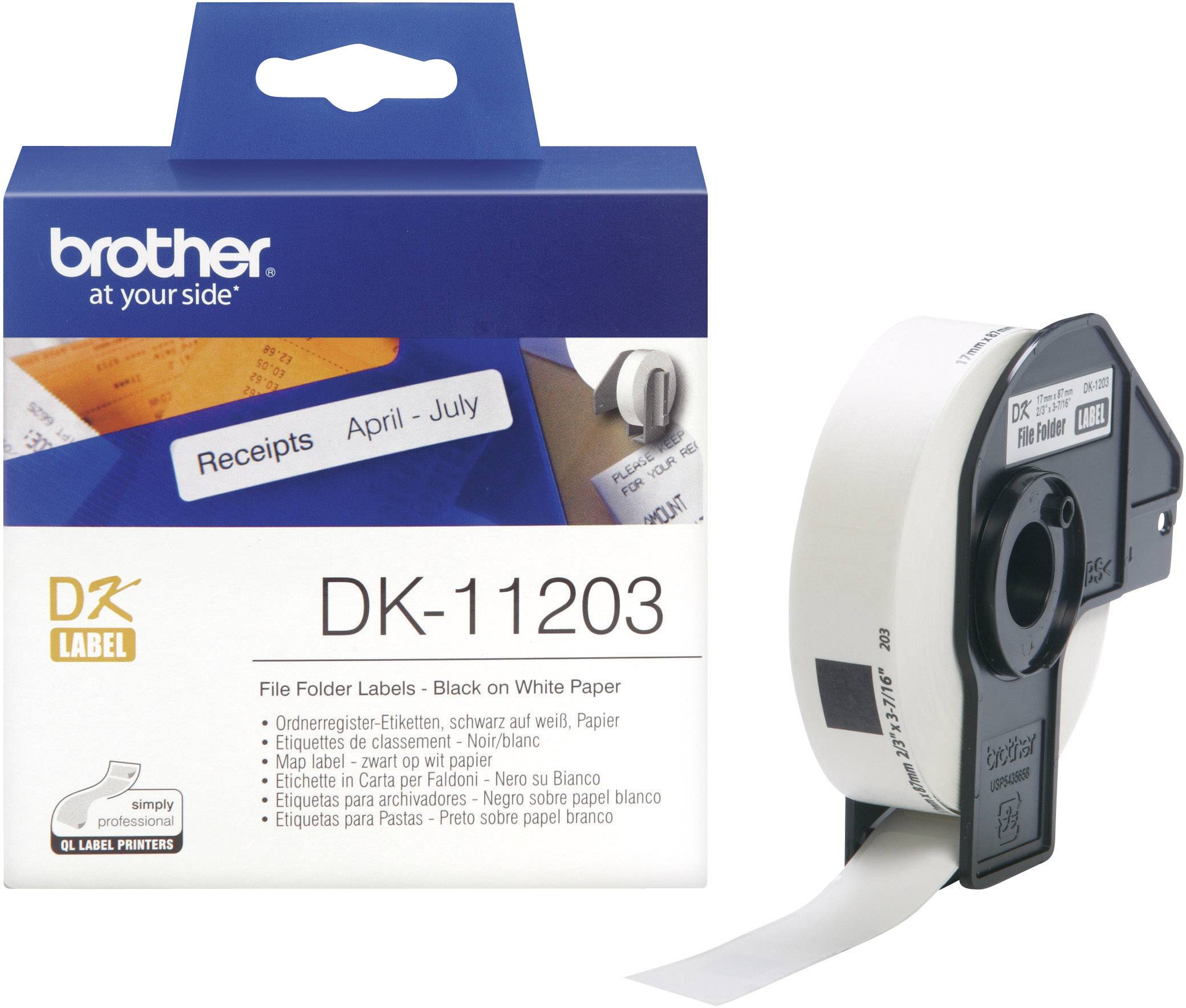 Acquista Brother DK11203 Rotolo di etichette 17 x 87 mm Carta