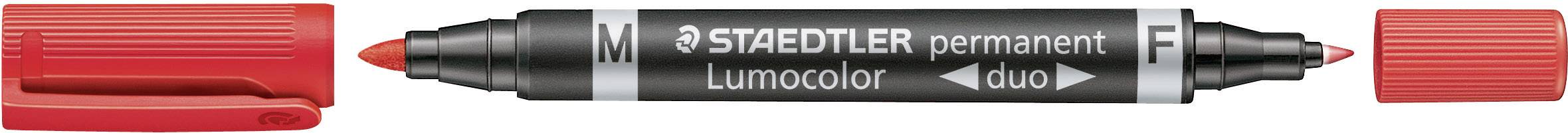 Staedtleler Lumocolor 348 Punta Punta permanente - Essiccazione veloce - colore rosso-0
