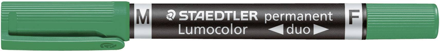 Marcatore Permanente Lumocolor Permanent Duo Staedtler - Doppia Punta - 0,6-1,5 mm - 348-5 (Verde)-1
