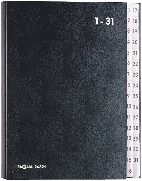 PAGNA Cartellina classificatrice 24321-04 Classic Cellulosa spessa Nero DIN A4 Numero scomparti: 32 1-31-0