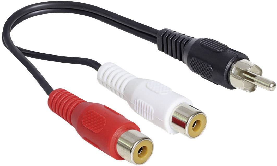 Delock 84493 RCA Audio Cavo [1x Spina RCA - 2x Presa RCA] 20.00 cm Nero-0