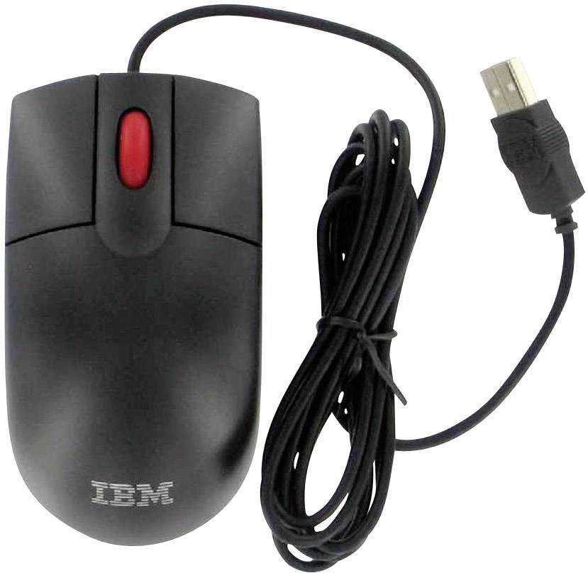 Lenovo USB Optical Wheel Maus Mouse USB Ottico Nero 3 Tasti 800 dpi Tasti del mouse-1