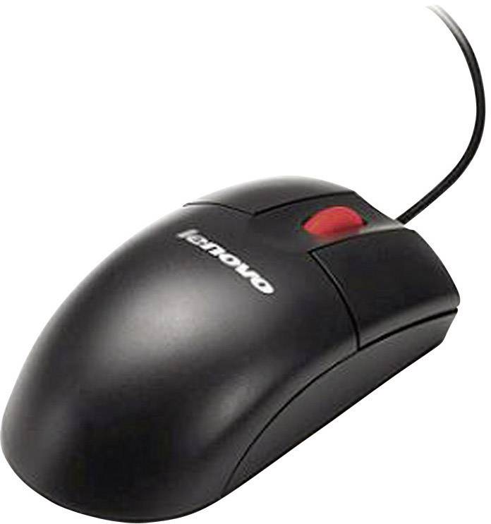 Lenovo USB Optical Wheel Maus Mouse USB Ottico Nero 3 Tasti 800 dpi Tasti del mouse-0