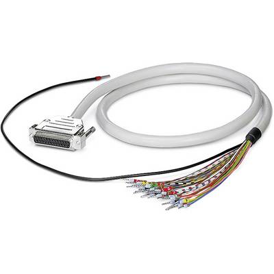 Un cavo multicore con connettore RS-232 e terminazioni aperte con capicorda isolati colorati, idoneo per progetti di elettrotecnica.