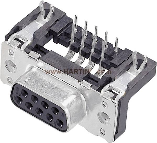 HARTING 09661526612 09661526612 Connettore femmina SUB-D 90 ° Numero Poli (num): 9 A saldare 1 pz.