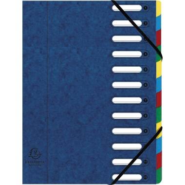 Exacompta 55122E intercalare Cartoncino Blu, Multicolore-0