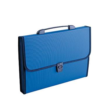 Fächertasche DIN A4 12Fächer Polypropylen blau (370003050)-1