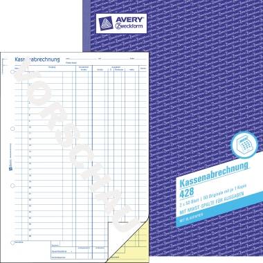 AVERY Zweckform modulo libro estratto conto 428 DIN A4 2x 50 pagine-0