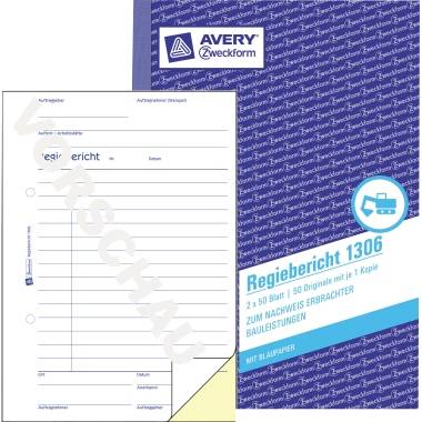 AVERY Zweckform Regiebericht Formularbuch - 1306