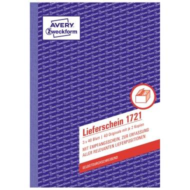 AVERY Zweckform Formularbuch "Liefer-Empfangsschein", SD - für den Markt: D - L - A - CH (1721)-0