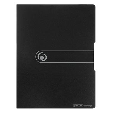herlitz Sichtbuch easy orga to go, A4, 20 Hüllen, schwarz opak, aus PP-Folie, mit 20 glasklaren Hüllen, dokumenten - 1 S-0