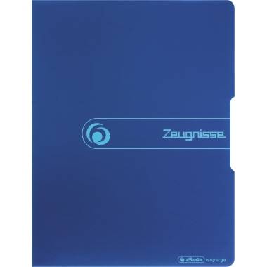 Herlitz Zeugnisse - Konventioneller Dateiordner - A4 - Polypropylen (PP) - Blau - Porträt - 20 Taschen (11208360)-0