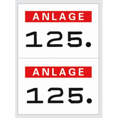 HERMA - Self-adhesive number labels - weiß, Rot - 15 x 22 mm - 2000 Etikett(en) (1000 Bogen x 2) (4832)-1