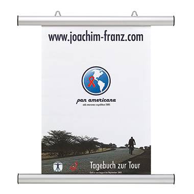 FRANKEN Plakatleiste, Aluminium, silber, Länge: 425 mm zwei verstellbare Aufhängeösen, Abheftvorrichtung (BS1001)-0