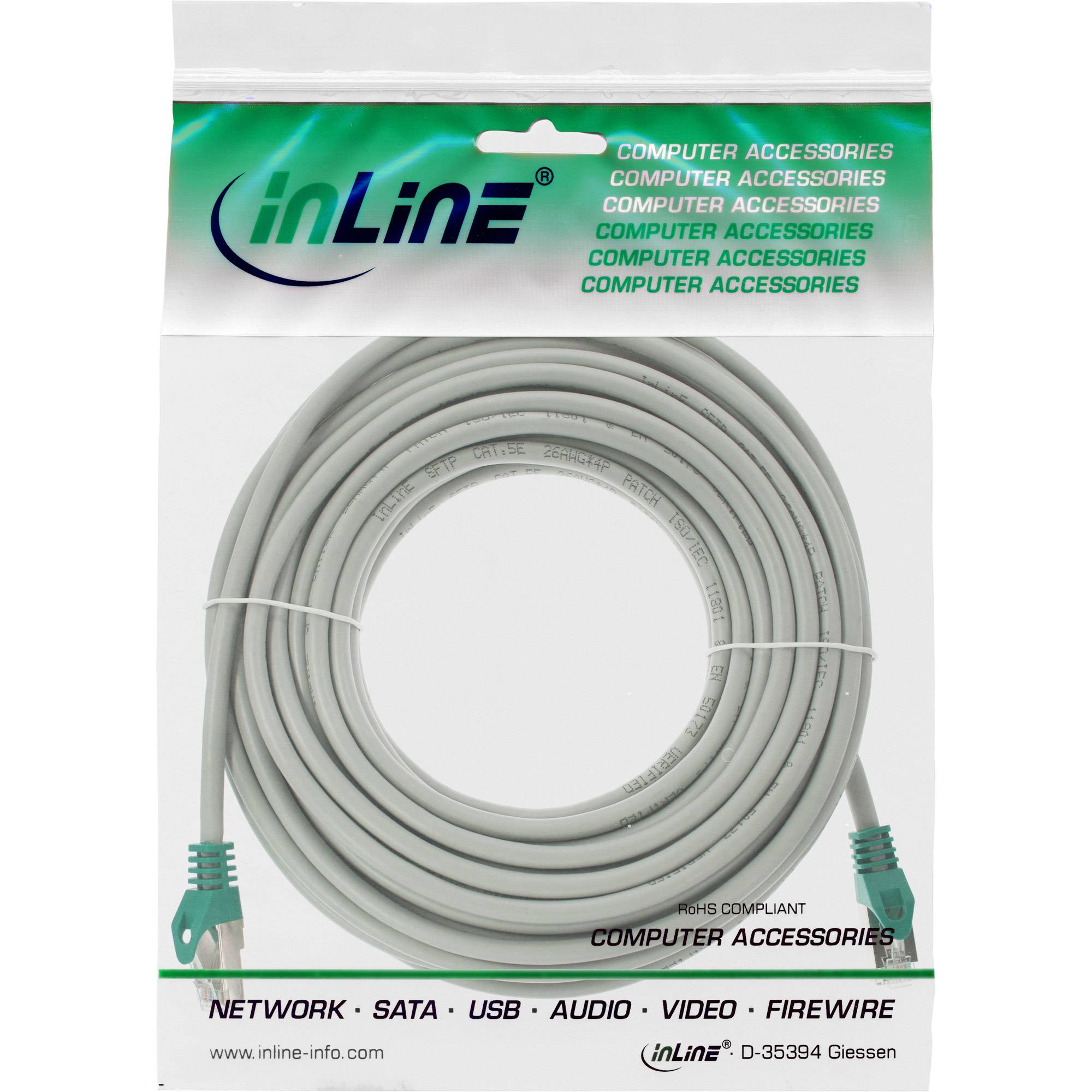 InLine Crossover Patchkabel - SF/UTP - Cat.5e - grau - 10m-1