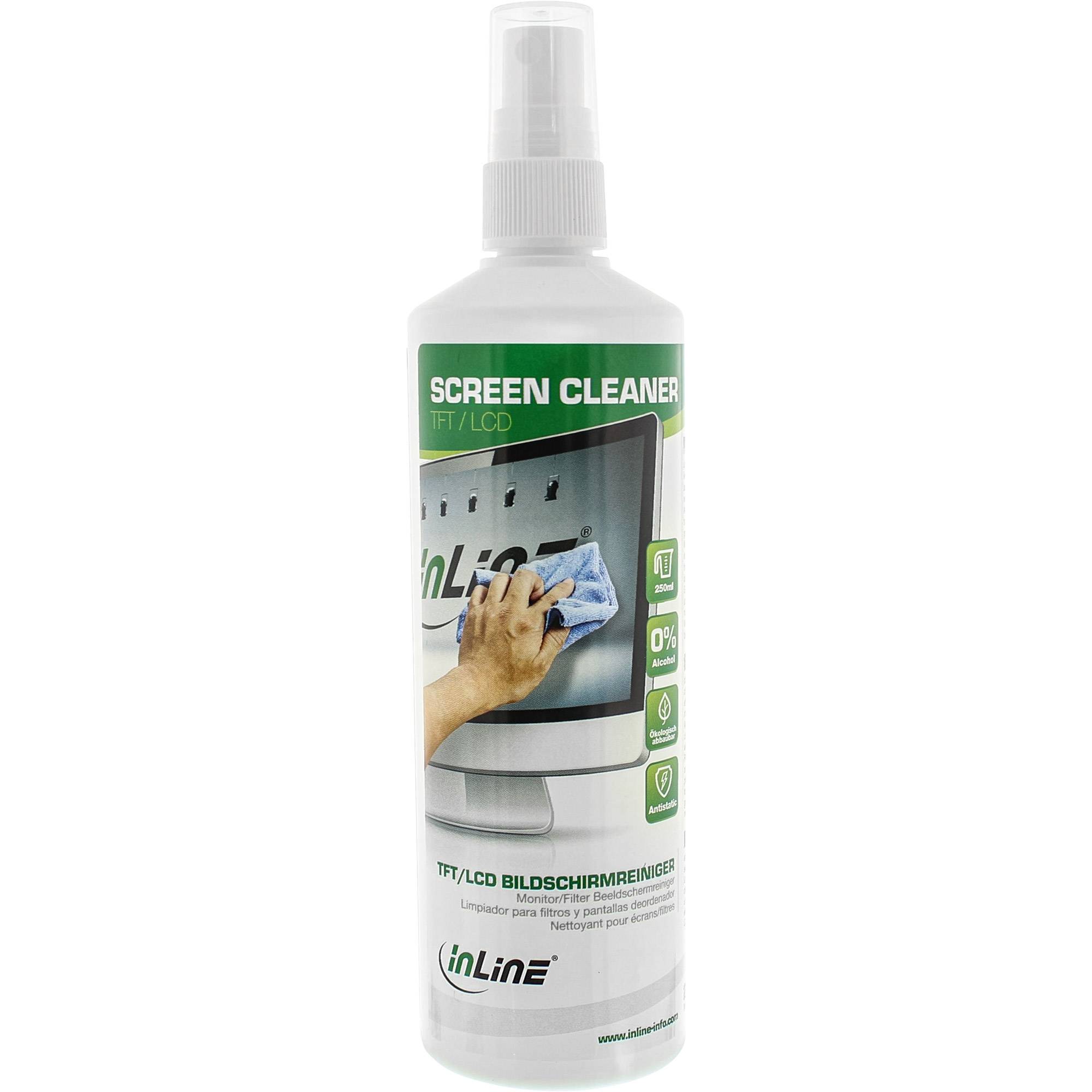 InLine Detergente ecologico per monitor e schermi LCD, TFT, Plasma, Pad's, Pump spray 250ml-0