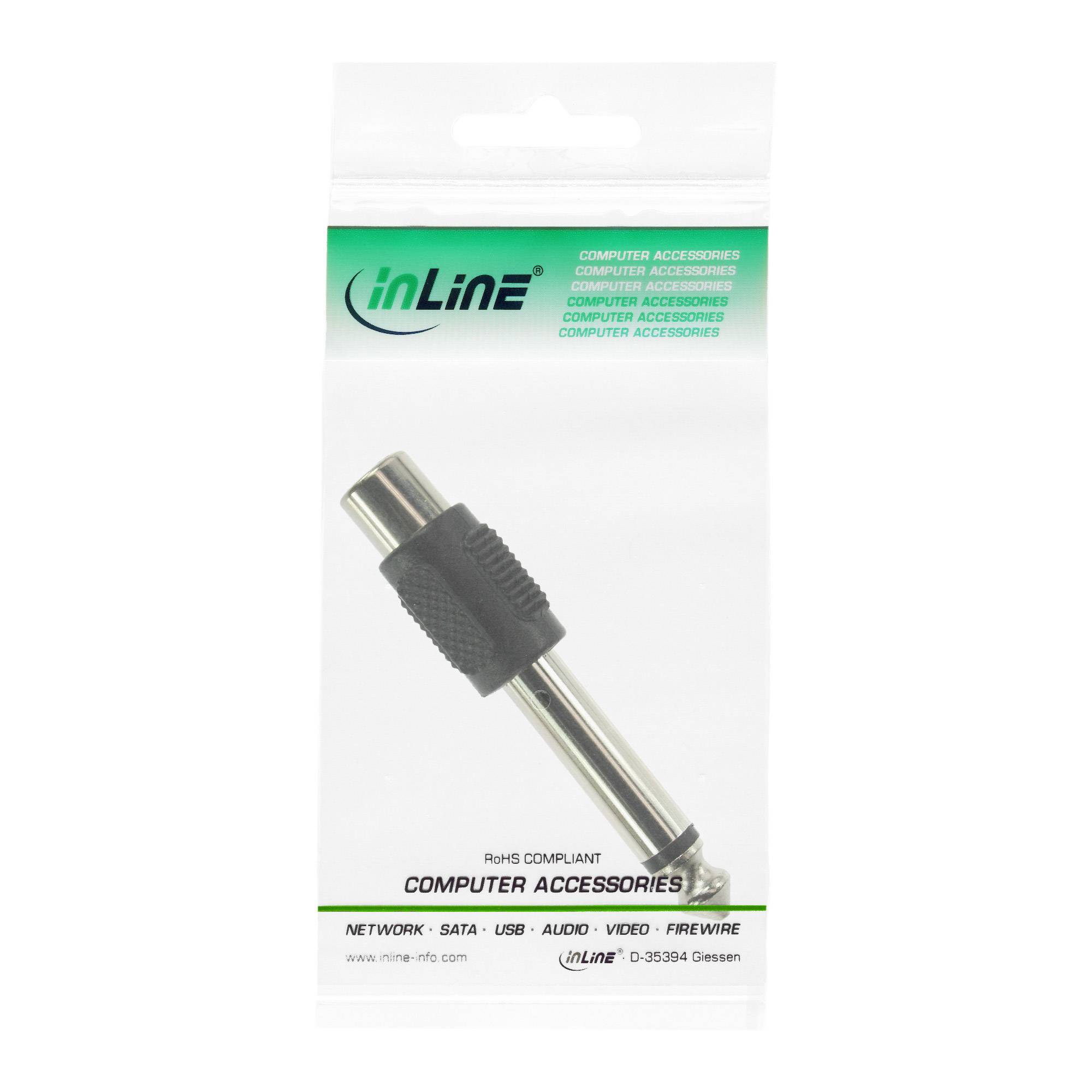 Adattatore Audio, 6,3mm Jack maschio a RCA femmina, Mono, accoppiatore-2