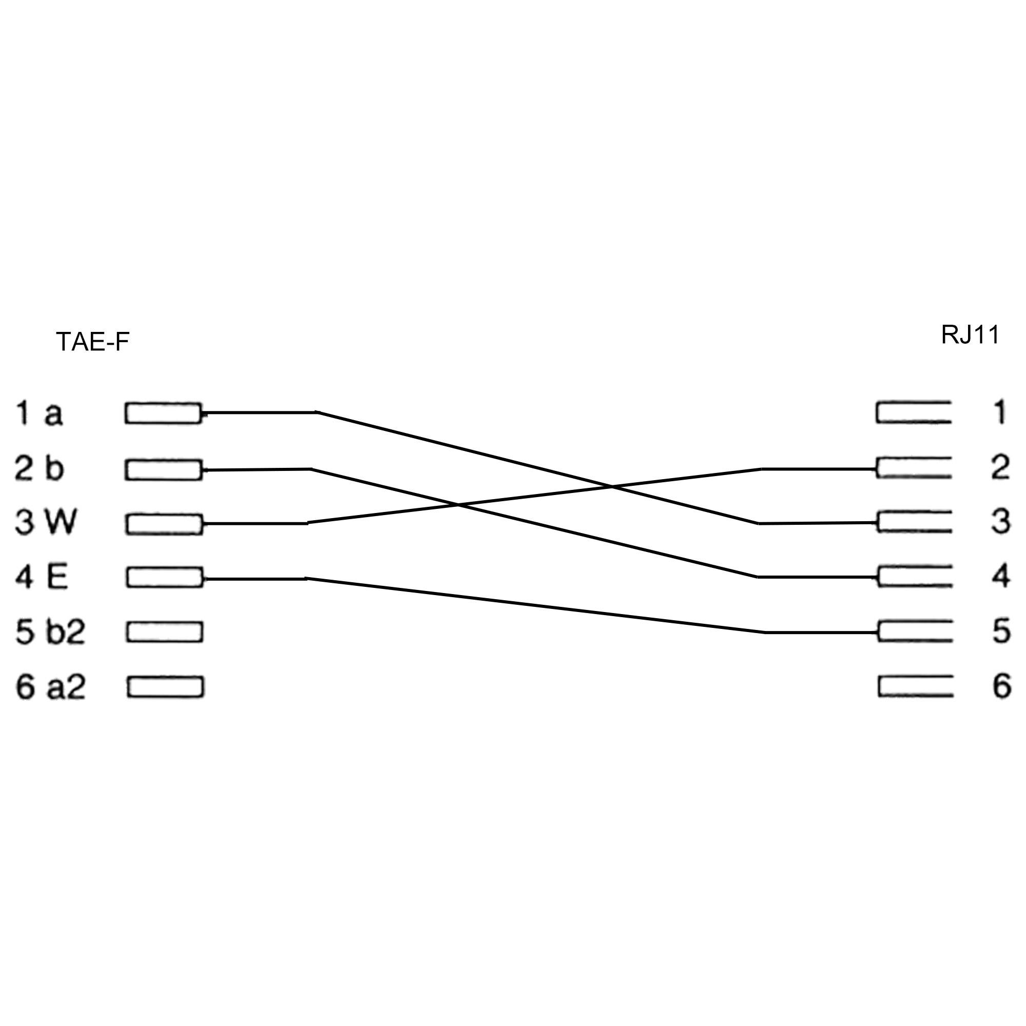 Adattatore InLine TAE-F - spina TAE-F su presa RJ11 - per telefoni d'importazione-1