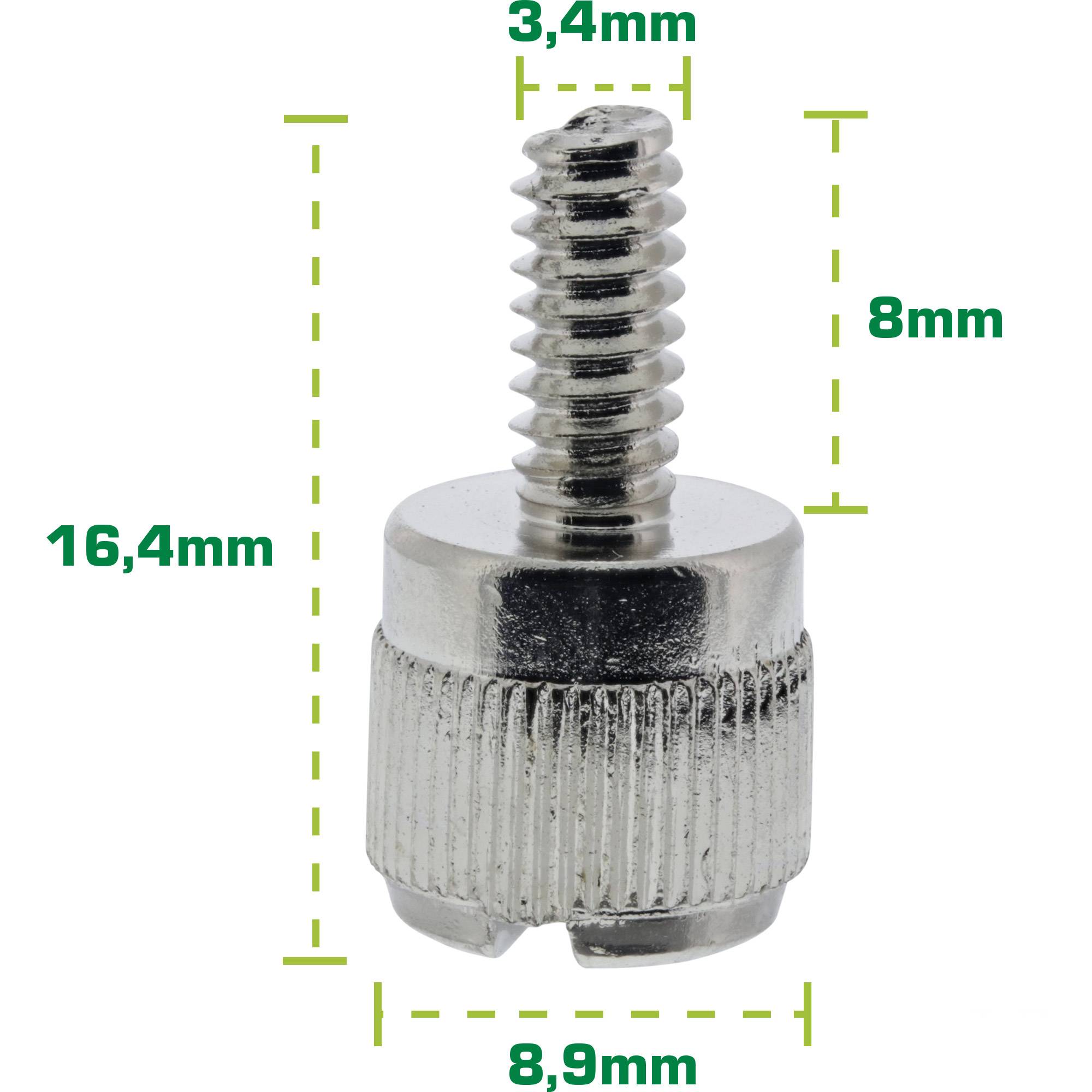 InLine Viti PC Case, Filetto 12mm, apertura / chiusura manuale, argento, 6pz-1