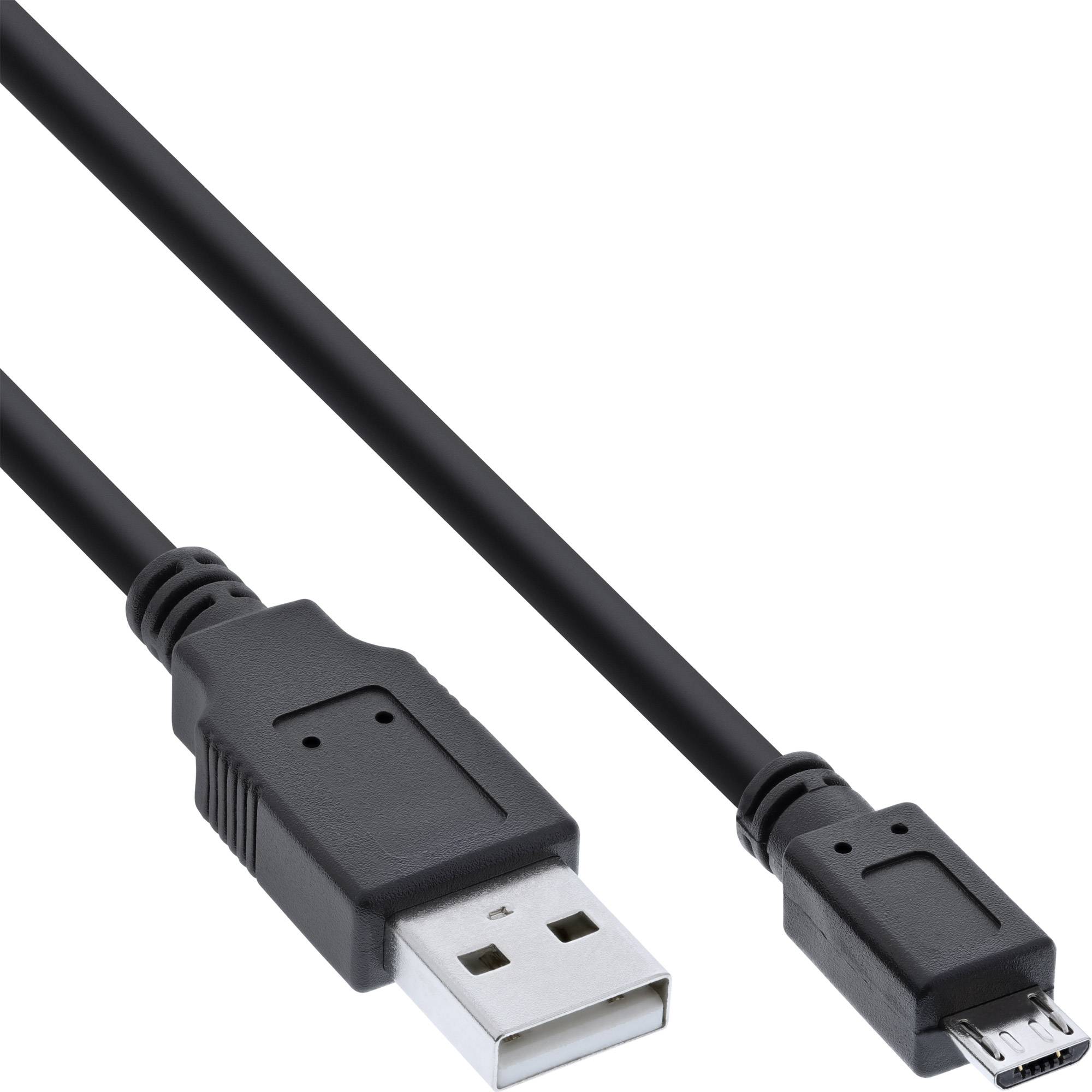 InLine Cavo Micro USB 2.0, Type A maschio a Type Micro-B maschio, nero, 1m-0