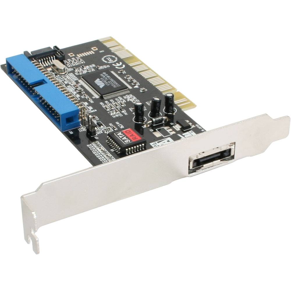 Scheda PCI a 3 canali per eSATA/SATA/IDE-0