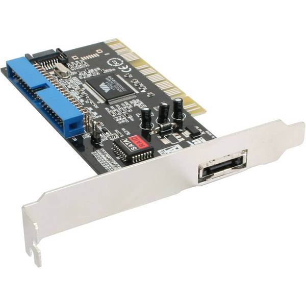 Scheda PCI a 3 canali per eSATA/SATA/IDE