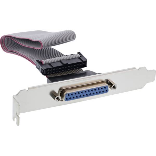 InLine Paralleles Slotblech - intern/extern - DB25 Buchse - 26-pin Buchsenleiste - 0,25 m (33225B)
