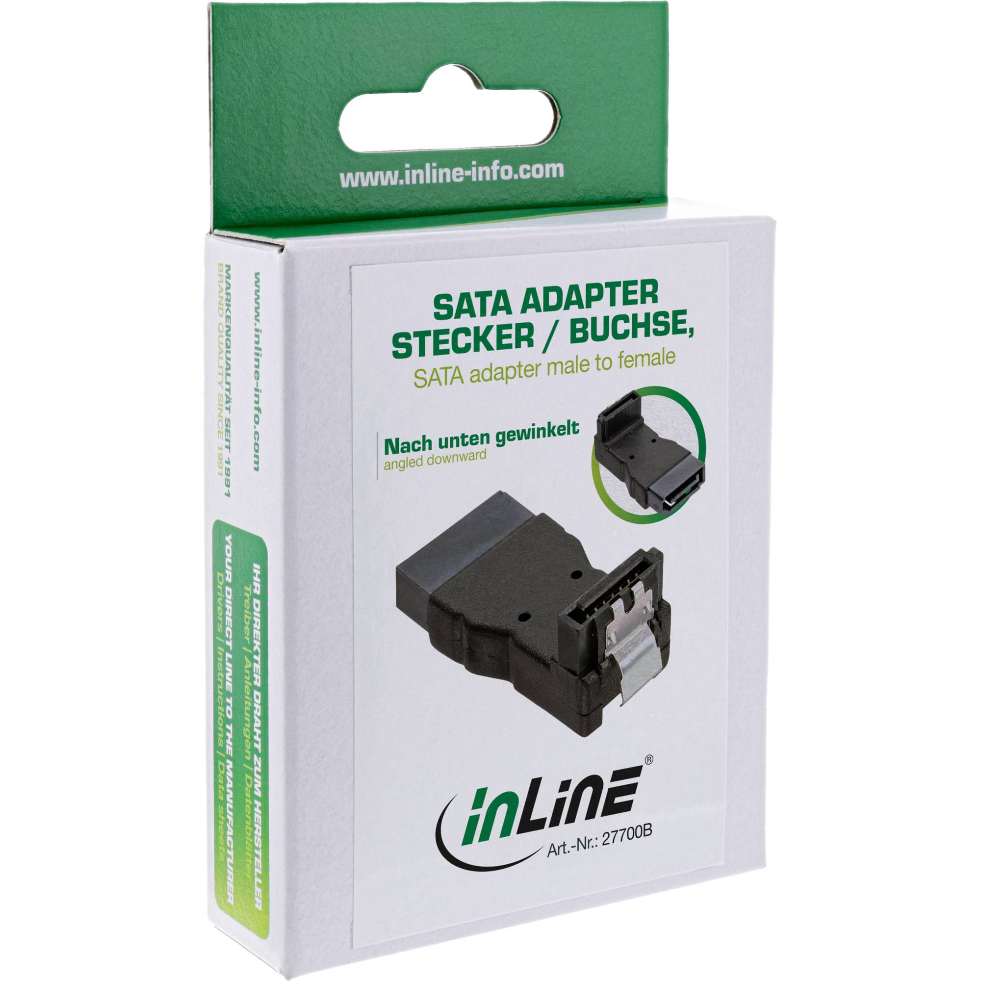 Spina/presa adattatore SATA InLine - angolata verso il basso-2