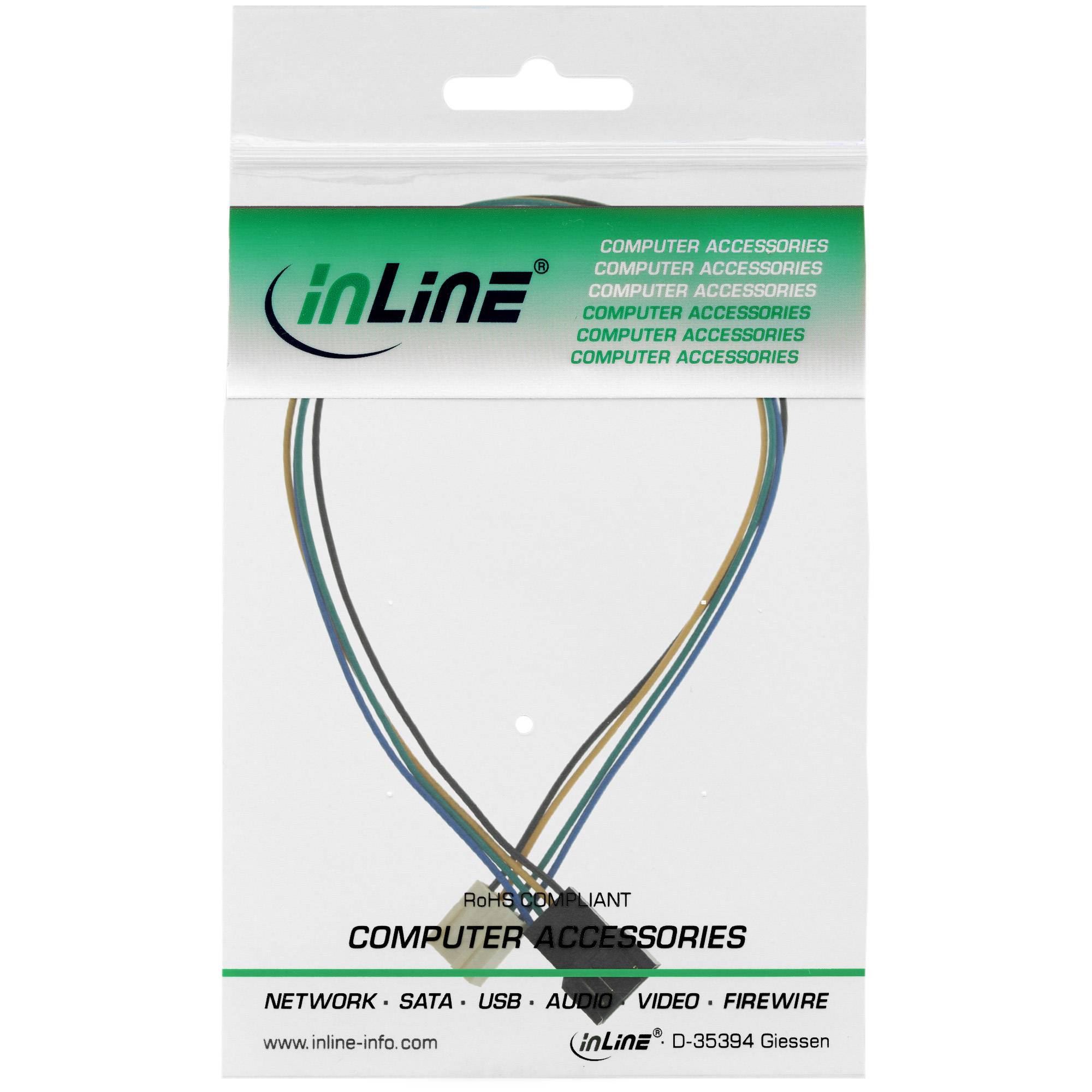 Prolunga cavo ventola InLine PWM - spina/presa Molex a 4 pin - 0,30 m-1