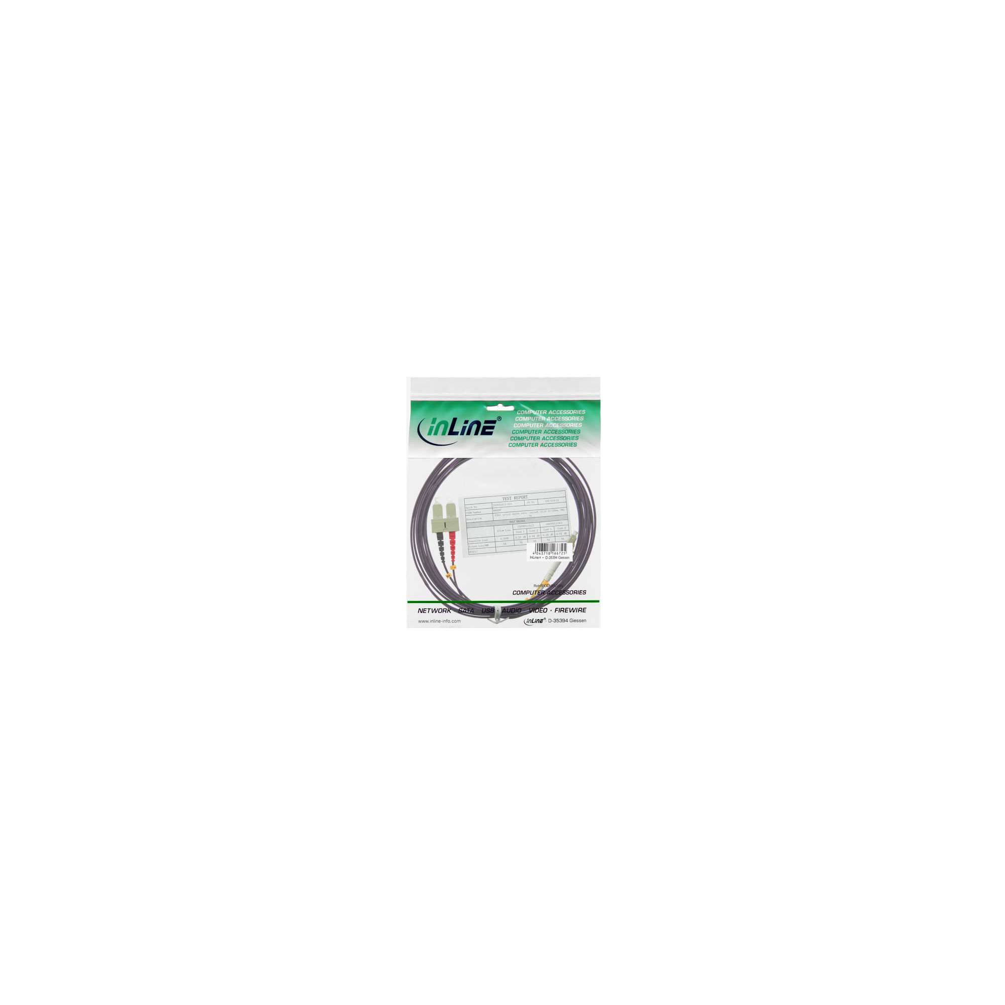 Cavo duplex in fibra ottica InLine - LC/SC - 50/125 µm - OM4 - 2 m-1