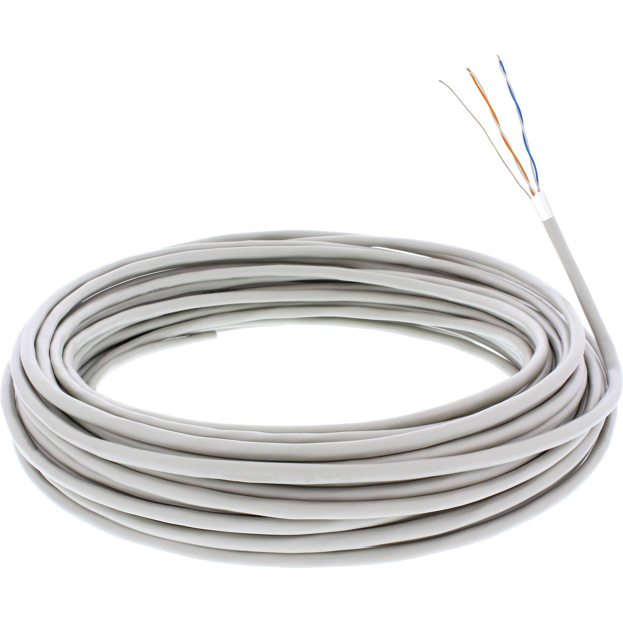 InLine Telefon-Kabel 4-adrig - 2x2x0,6mm - zum Verlegen - 100m Rolle-1