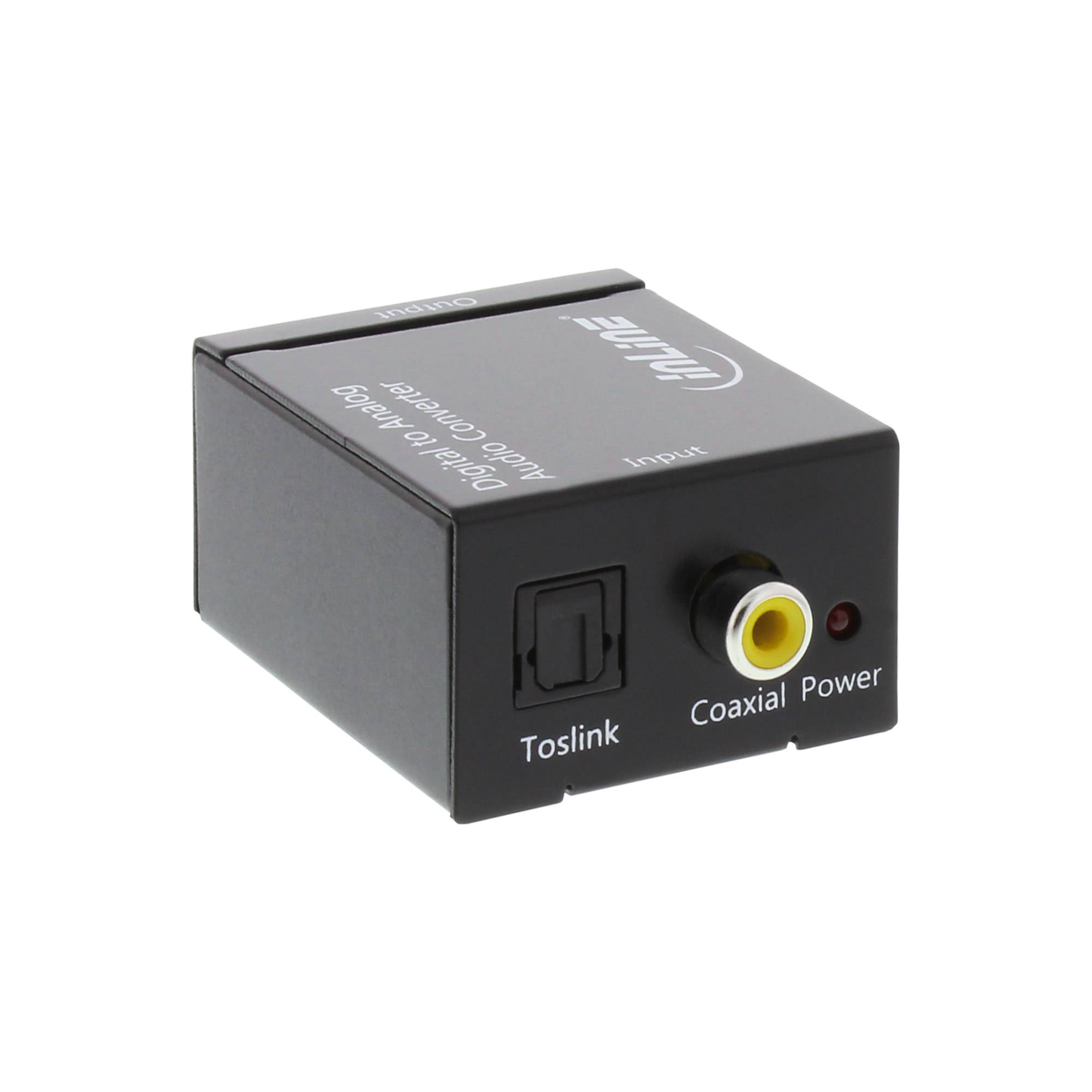 InLine Audio DA-Wandler - Eingang Toslink oder Cinch - Ausgang 2x Cinch Stereo-0