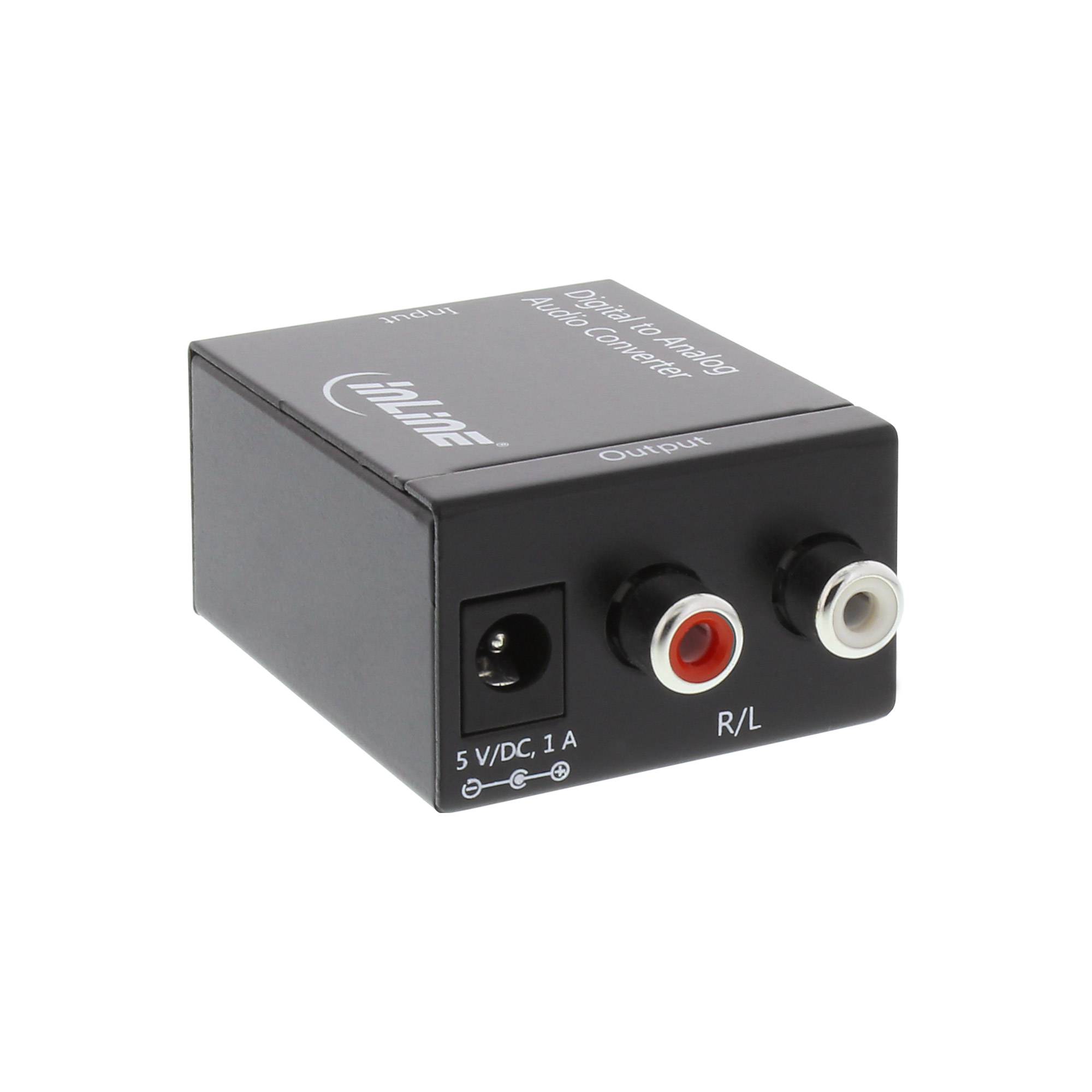 InLine Audio DA-Wandler - Eingang Toslink oder Cinch - Ausgang 2x Cinch Stereo-1
