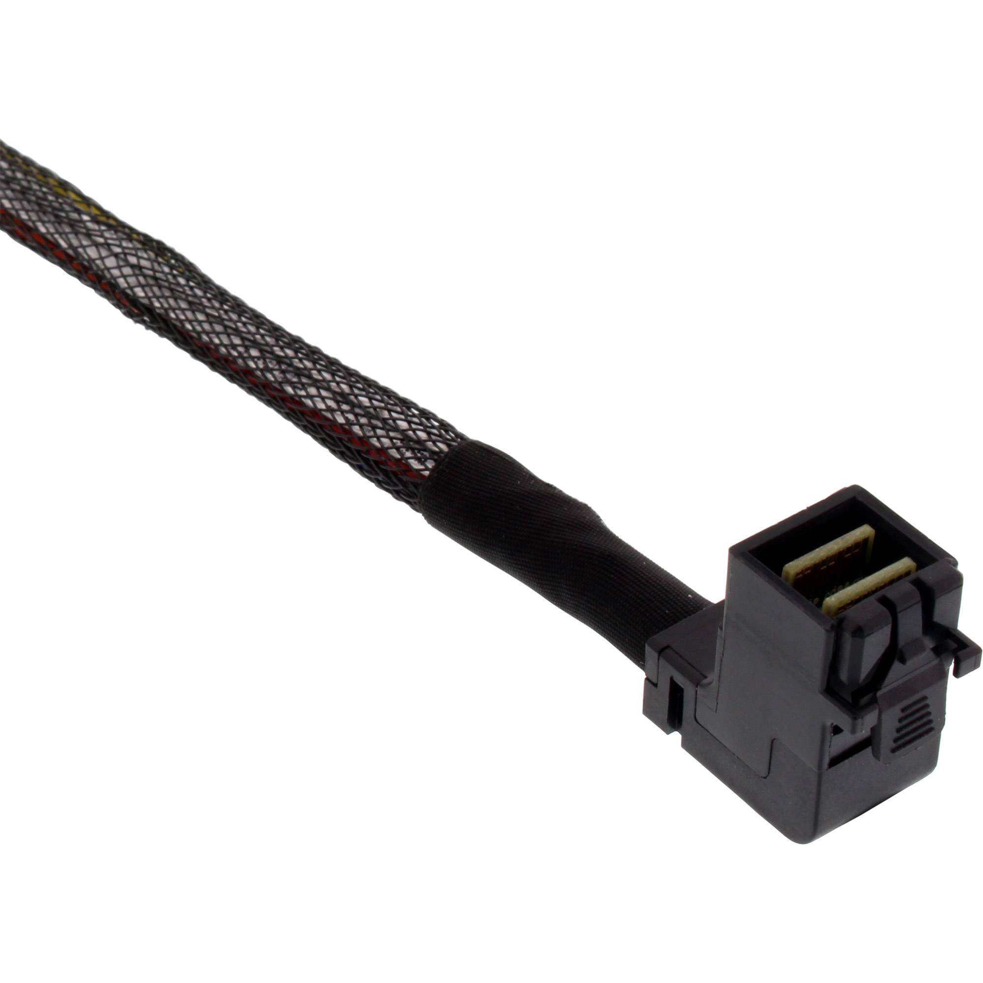 InLine Mini SAS HD Kabel - SFF-8643 gewinkelt zu 4x SFF-8482 + Strom - 1m-1