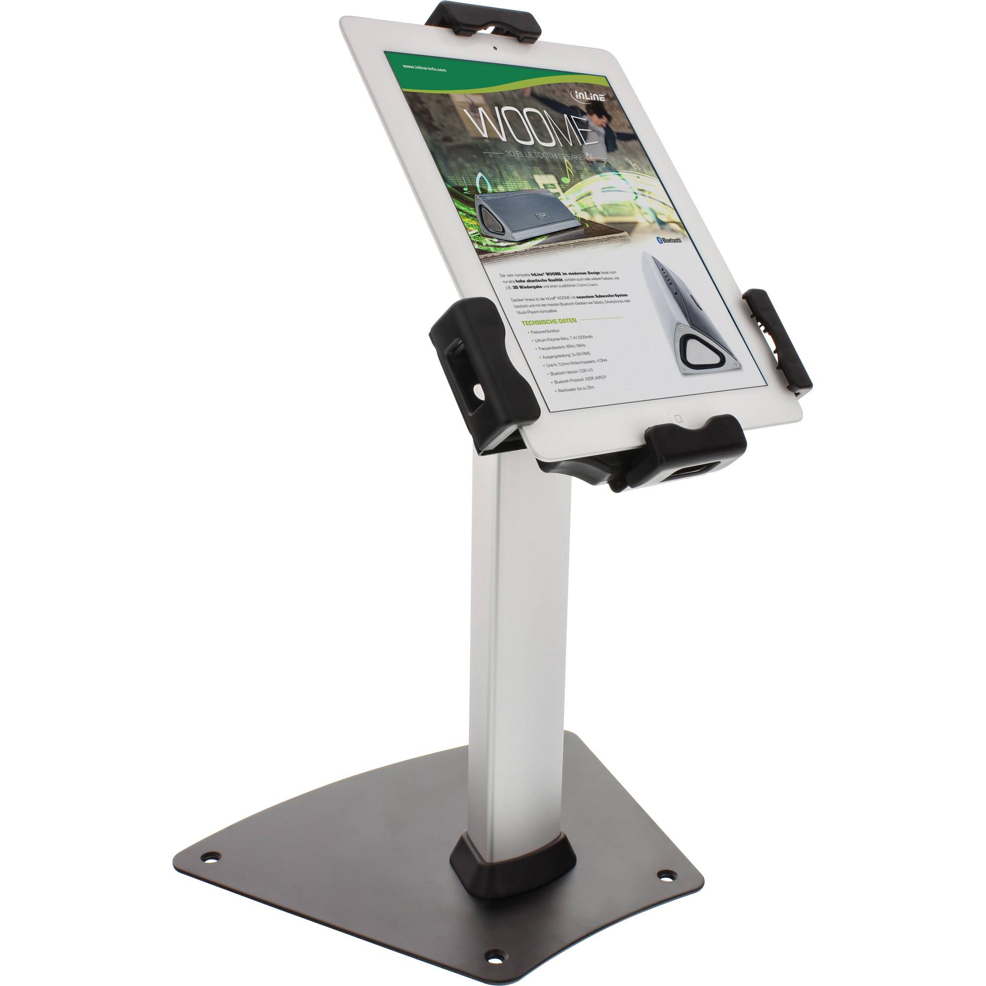 Supporto da banco per tablet InLine per presentazione - con serratura - per 7,9"-10,1"-0