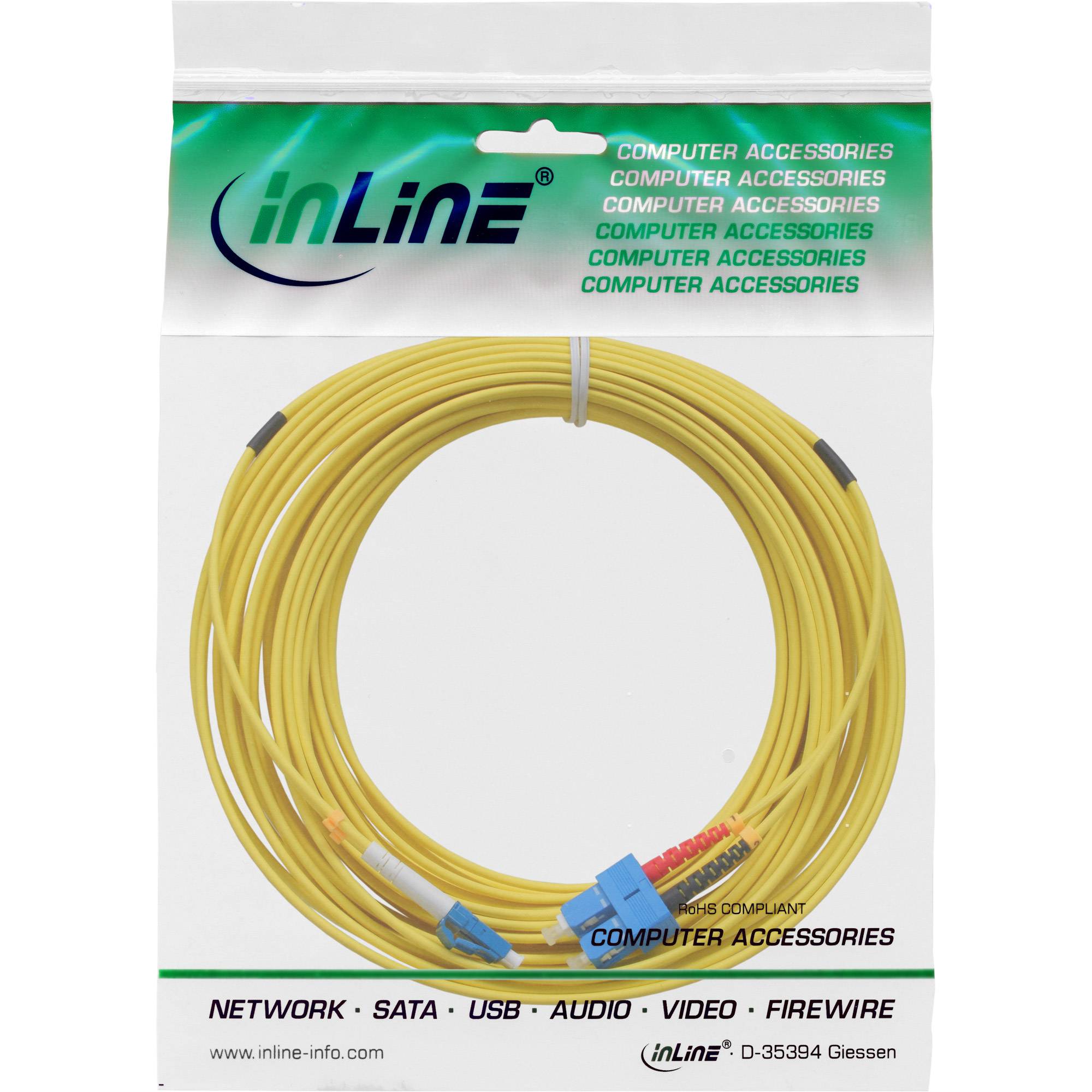 Cavo duplex in fibra ottica InLine - LC/SC - 9/125 µm - OS2 - 20 m-1