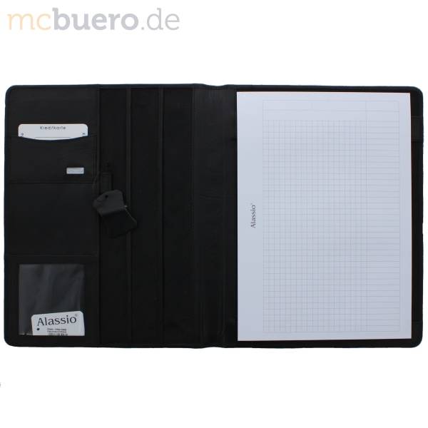 Cartella portadocumenti Alassio CREMONA in pelle 26x2x31,5 cm A4 nero 43006-1
