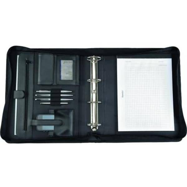 Jüscha AREZZO I - Präsentationsmappe - A4 - Leder - Grau - 360 mm - 300 mm (30075)-1