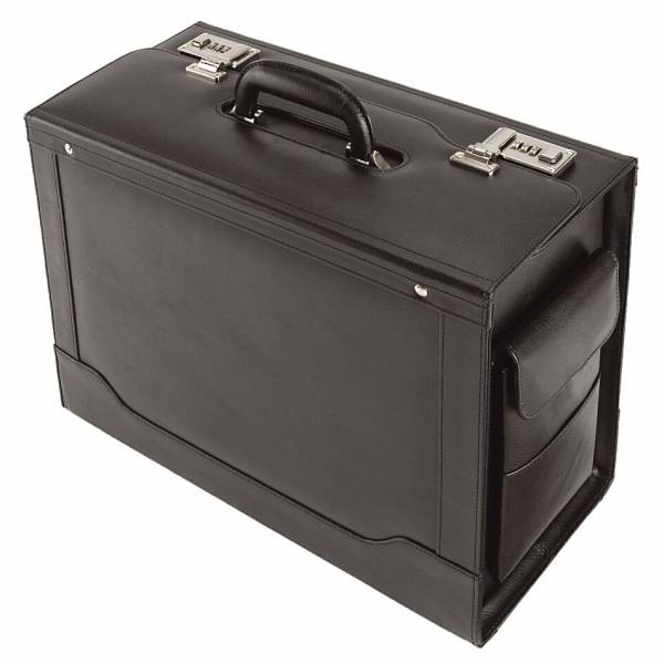 Jüscha Ancona Kuriertasche Schwarz Leder (45042)-0