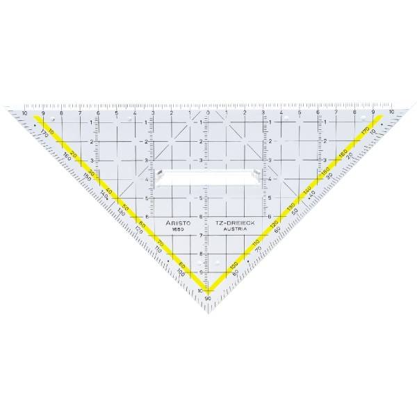 Triangolo geometria ARISTO con manico 22,5 cm
