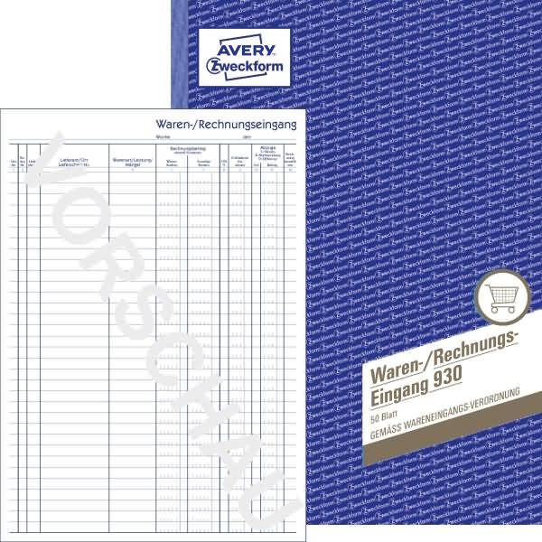 AVERY Zweckform modulo Zweckform registro merci/fatture 930 DIN A4 1x 50 pagine-0